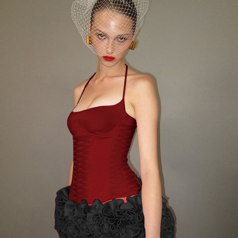SereneLace Halter Vest
