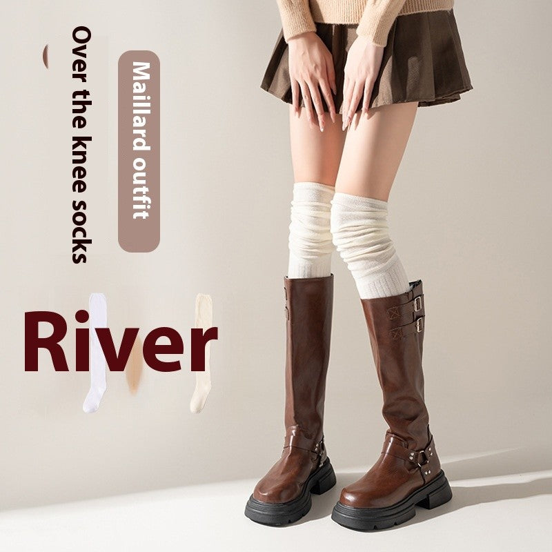 Arwen Over-Knee Cotton Socks