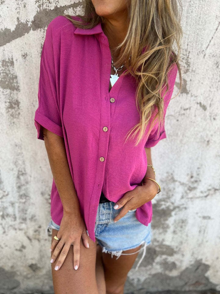 Aurelia Button-Front Casual Blouse