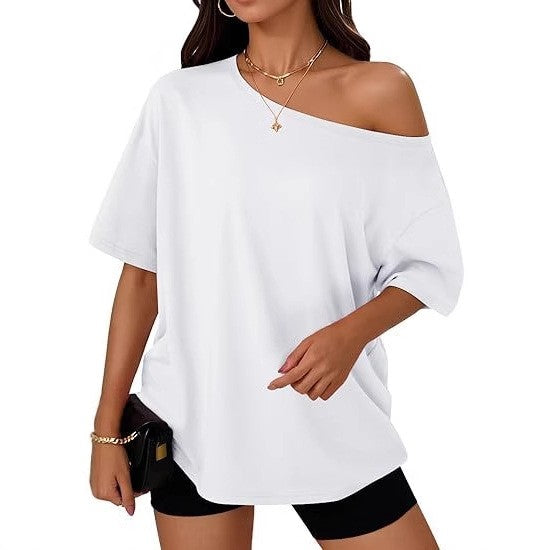 Aurelia Diagonal-Collar Tee