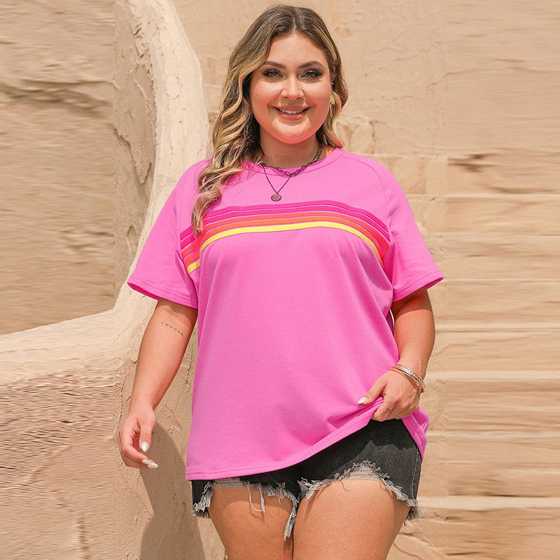 Calla Striped Contrast Tee