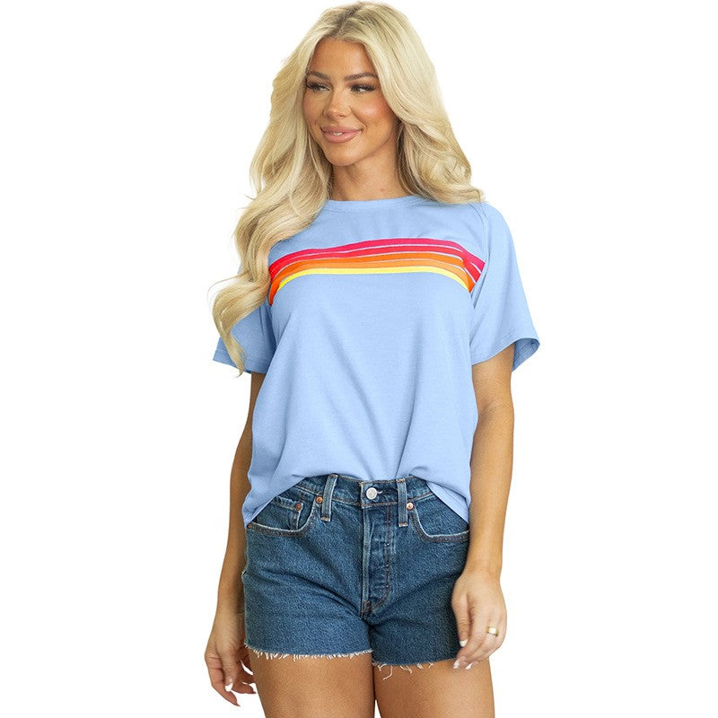 Calla Striped Contrast Tee