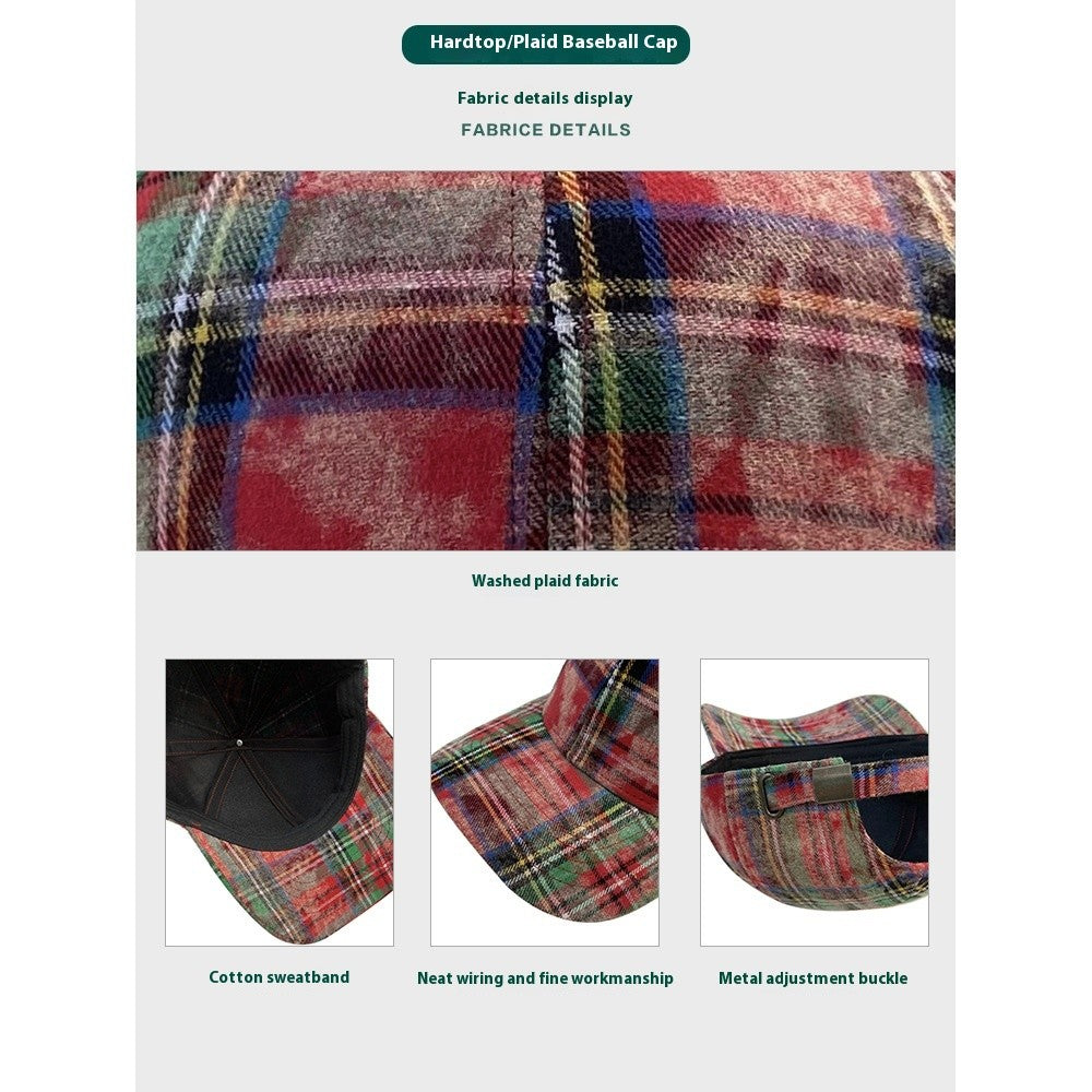 Eira Plaid Retro Baseball Cap