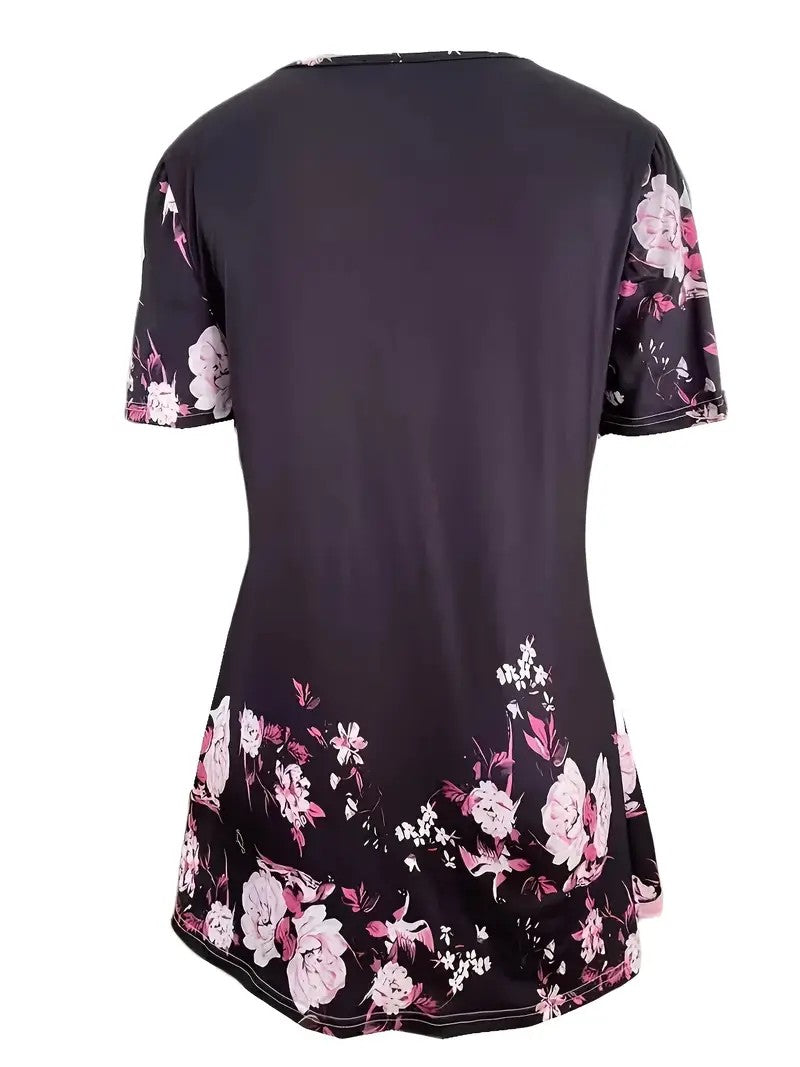 Kaia Layered Effect V-Neck Tee