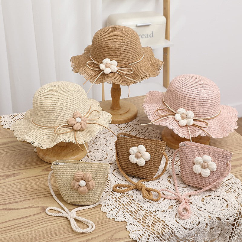Maribel Floral Sun Hat & Bag Set