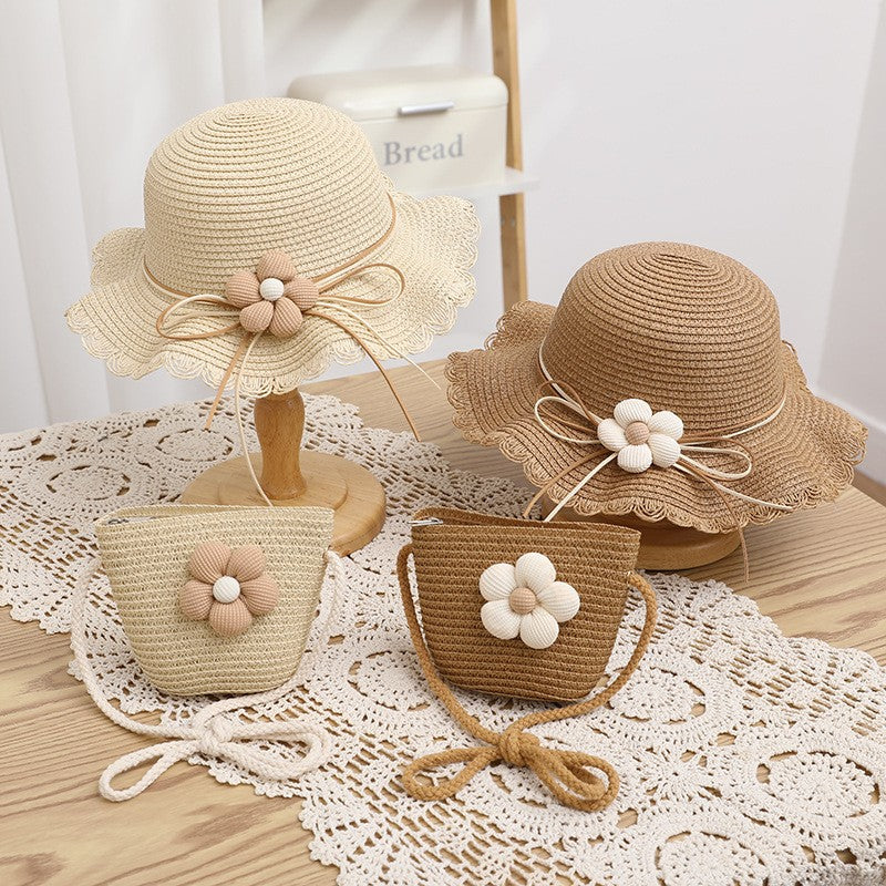Maribel Floral Sun Hat & Bag Set