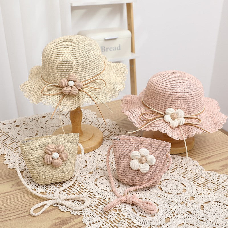 Maribel Floral Sun Hat & Bag Set
