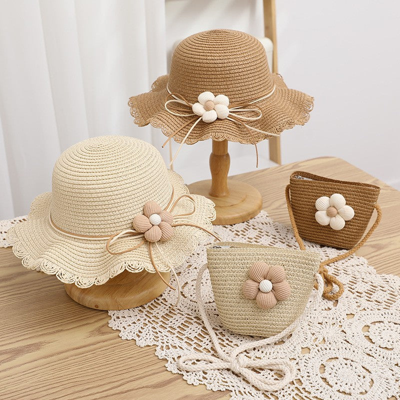 Maribel Floral Sun Hat & Bag Set