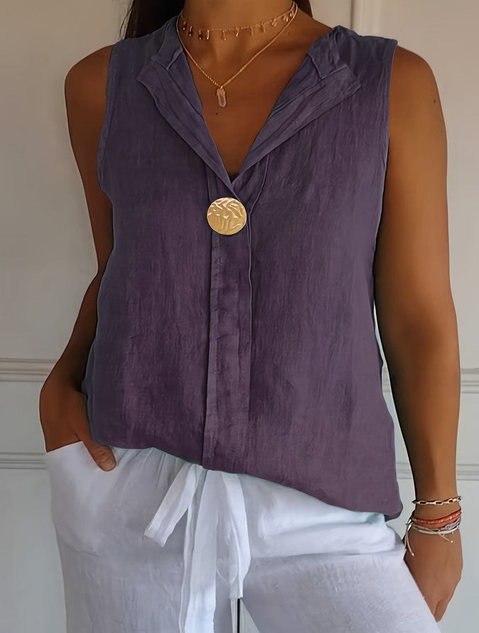Marlowe Plus Size V-Neck Tank Top (Self-Pickup Only)