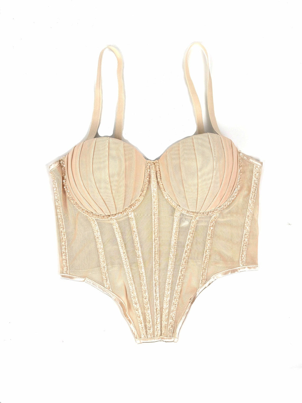 Seraphina Rhinestone Mesh Corset Top