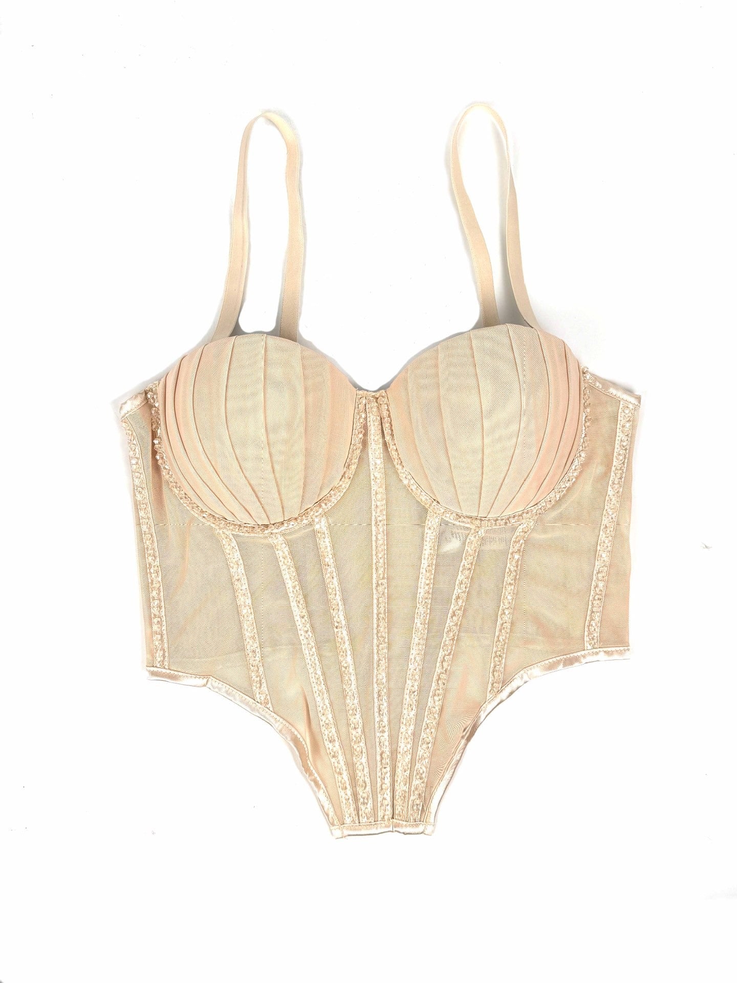 Seraphina Rhinestone Mesh Corset Top