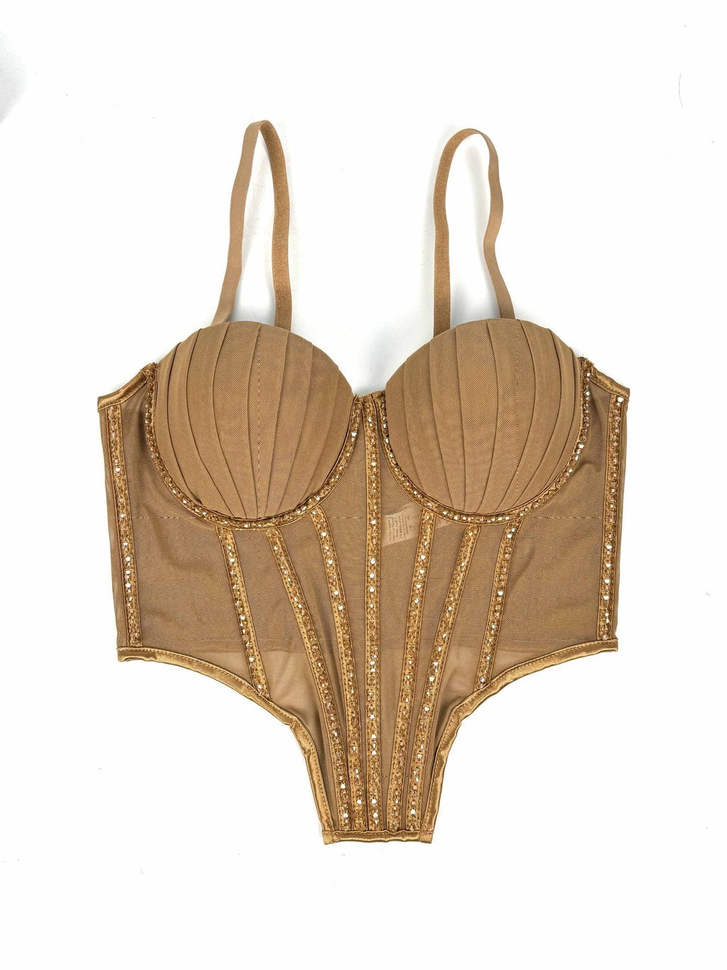 Seraphina Rhinestone Mesh Corset Top